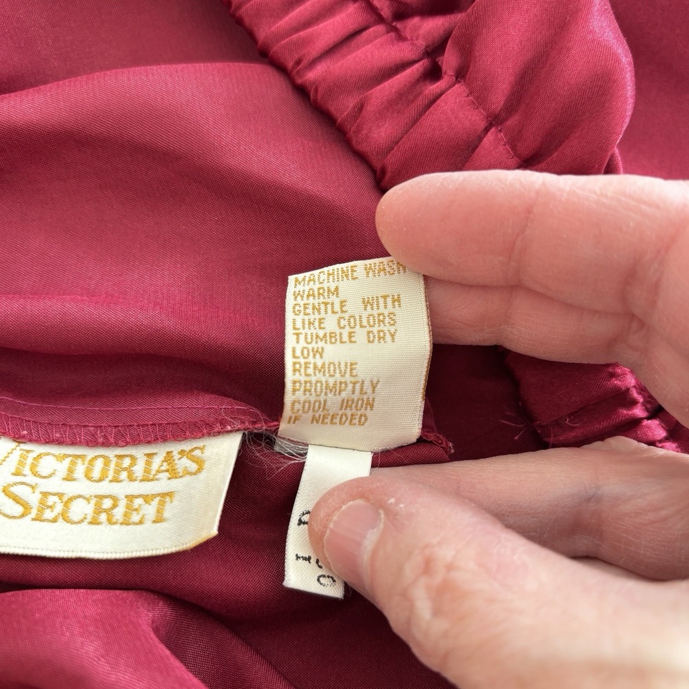 Victorias Secret 90s Gold Label Pajama‎ Set Floral Paisley Size M Valentine Luxe - Picture 13 of 15